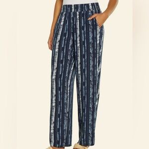 NWT Three Dots Chic Navy Wide Leg Pants in Medium